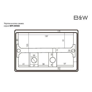 Кнопка смыва Black&White Universe 09512	черный